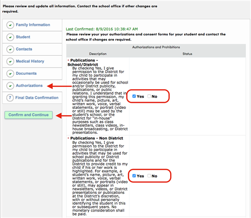 Authorizations 