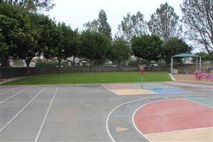 Kindergarten play area with artifical turf 