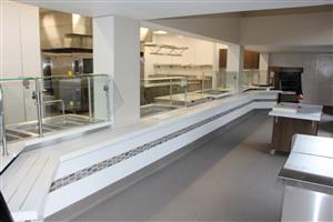 Food service serving line 