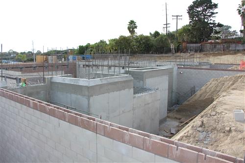 Masonry on North Retaining wall 