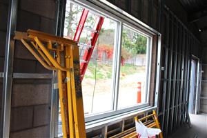 Window installation west classroom 