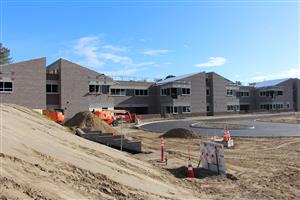 Skyline classroom building from West 