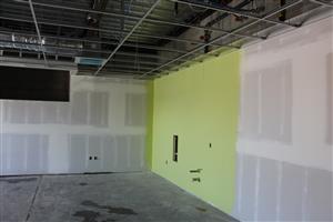 Interior drywall and paint in classroom 
