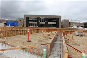 Seat wall foundations 