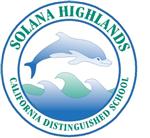 Solana Highlands Dolphin Logo with the words california distinguished school