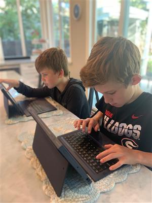 SBSD students go to school from home  