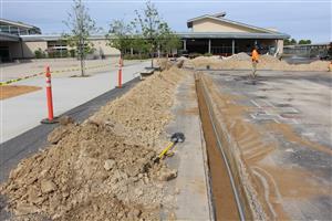 Site work, trenching at Solana Ranch 