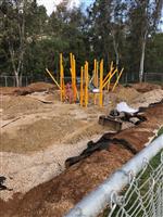 Demolition of old play structure 