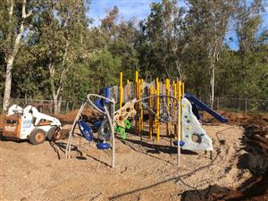 Installation of new play structure 