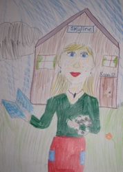 student drawn image of Mrs. Erin