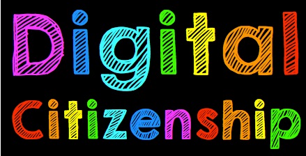 Words "Digital Citizenship" typed in rainbow letters Words "Digital Citizenship" typed in rainbow letters