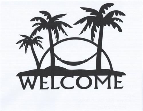 Palm trees with a hammock in between Palm trees with a hammock in between