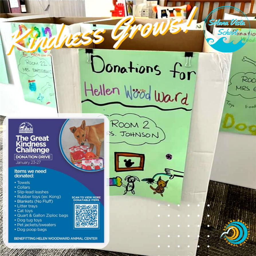 Solana Vista School #KindnessGrows Donation Boxes