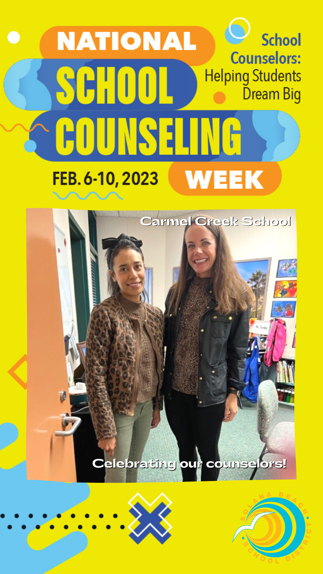 Principal Tremble w/ counselor Lisa Clendenin